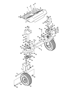 Front Axle Diagram and Parts List for RZT-S42ZERO (17AVCEDS710-17WVCEDS710)(2013) Cub Cadet Lawn Tractor